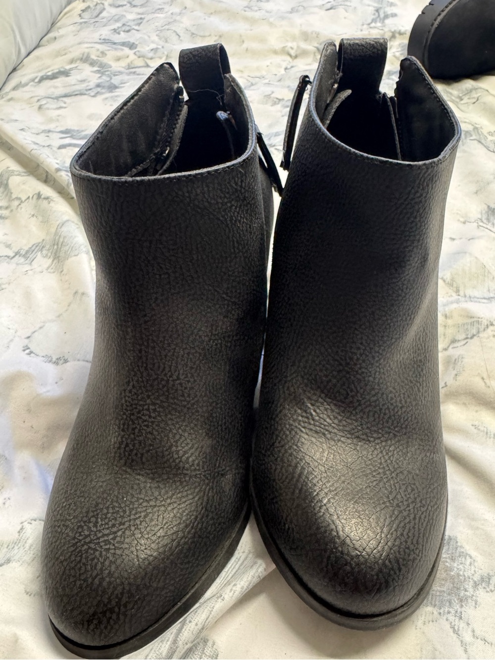 torrid Black Textured Ankle Booties with Side Zip